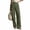 Army Green, variant on Women's High Waisted Wide Leg Pants Double Button Front Pleated Trousers with Pockets for Office Work Casual