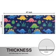 thumbnail image 5 of Kitchen Rugs Sets Of 2,Colorful Dinosaurs Plant Dark Blue Pattern Anti Fatigue Kitchen Mat Rugs Non Slip Washable,Decorative Kitchen Floor Mats for Kitchen,Sink,Laundry,17"X47", 5 of 5