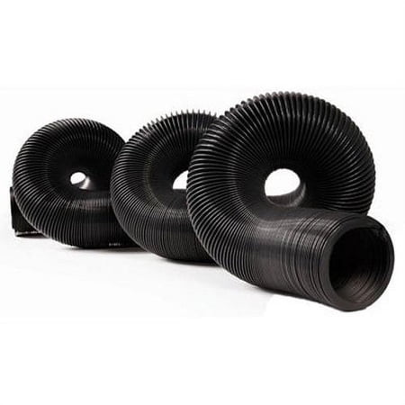 Camco Black 20  Durable High Tensile Strength Sewer Steel Wire Core 20 Hose with 12 mils of HTS Vinyl  for Occasional RVing Compresses to 27.5 for Simple and Easy Storage  39611