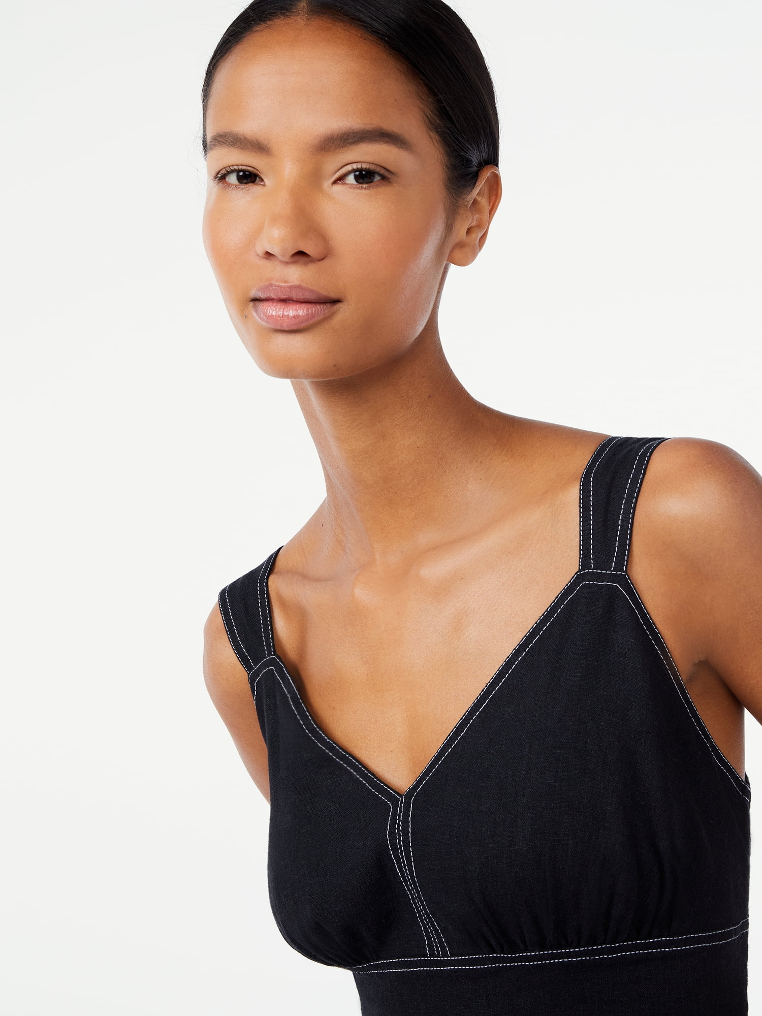 Scoop Women's Linen Blend Maxi Dress