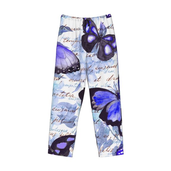 Kdxio Butterflies Print Men's Sleep Pajama Pant Lounge Pants with Pockets