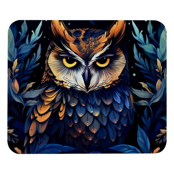 Owl Mouse Pad for Wireless Mouse Home Office Desk Laptop with Rubber Base
