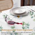 thumbnail image 4 of Summer Daisy Round Tablecloth 54 inches Watercolor Eucalyptus Leaf Flower Farmhouses Waterproof Oil-Proof Table Cloth Round Table Cover for Holiday Party Picnic Dinner Decor Indoor and Outdoor Use, 4 of 9