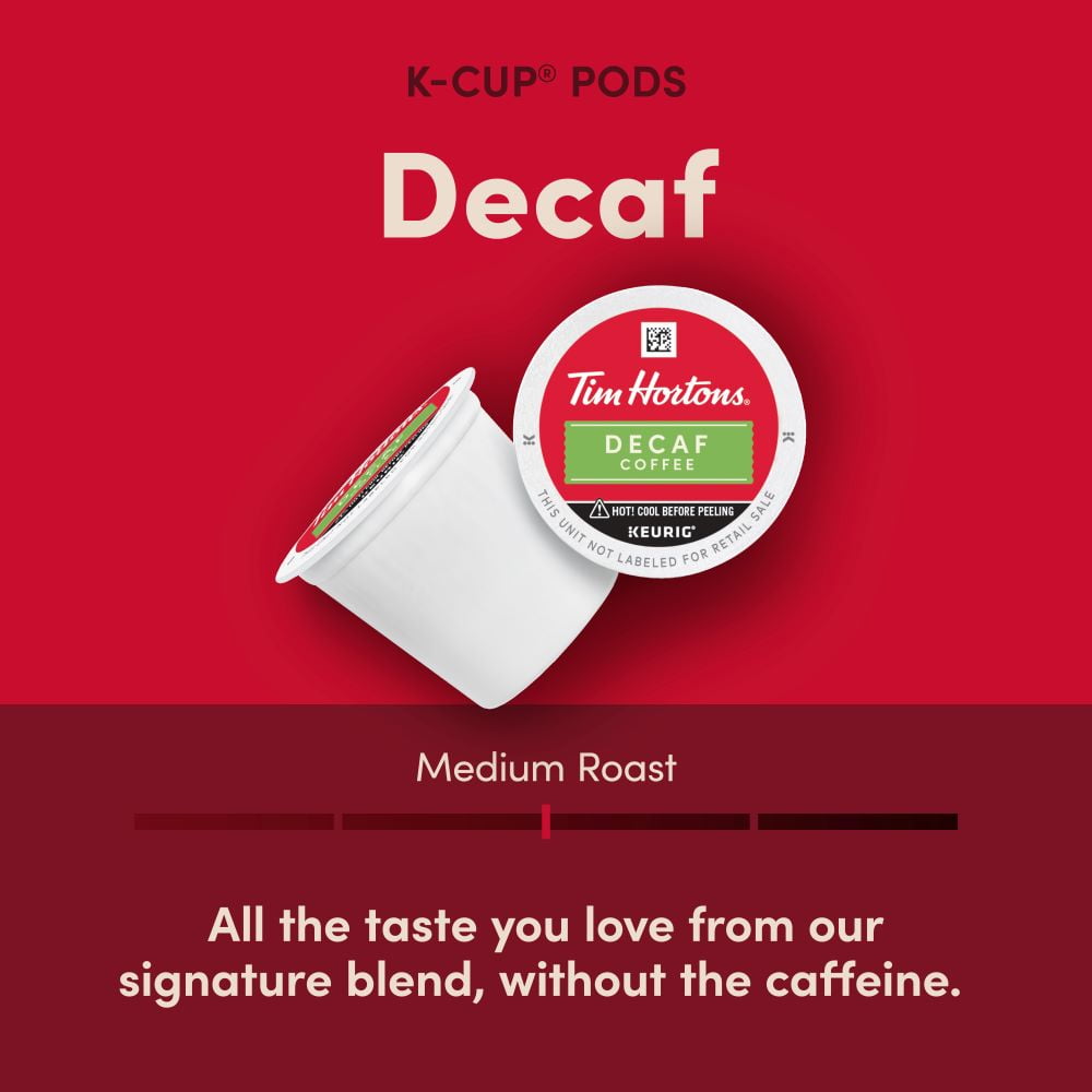 Tim Hortons Decaf Medium Roast Keurig Coffee Pods, 24 Ct