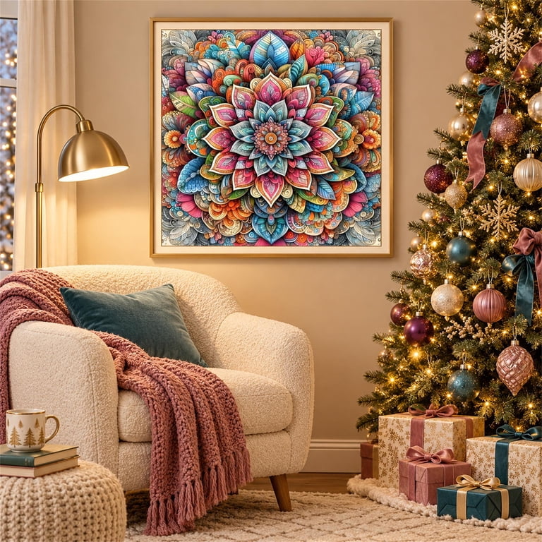 CSZPPQAF Diamond Painting Hundred Flowers 13.8x13.8" photo 4