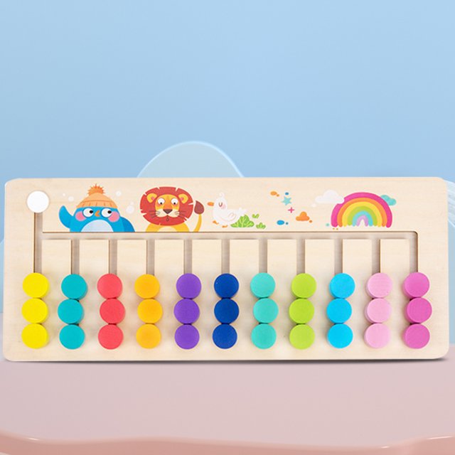 Diapositiva Color y forma Matching Brain Teasers Juego de lógica Kids Color Matching Play