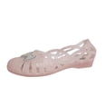 thumbnail image 3 of HOWPAY Sandals for Women Hollow out on Closed Toe Non- Ballet Flats Casual Comfortable Summer Vacation Beach Clear Jelly Shoes Pink 40, 3 of 9
