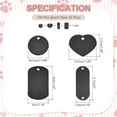 thumbnail image 2 of Etiquetas de Grabado de Aluminio Uxcell, Set de 120 Pcs de Blanks Metálicos Grabables por Láser, Negro, 2 of 7
