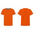 thumbnail image 5 of Miaeowve Kids Boys Solid Color Short Sleeve T-shirt Summer Active Casual Tops Round Neck Tee Outdoor Orange 100, 5 of 6