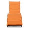 thumbnail image 4 of Sion PE Wicker and Steel Patio Chaise Lounge, Orange and Gray, 4 of 8