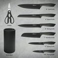 thumbnail image 2 of Hunter.Dual Knife Set, 8-Piece Kitchen Knife Set for Chef, Sharp Knife Set with Universal Knife Block, Anti-Rust Kitchen Knife Block Set, Ergonomical Design (Black), 2 of 7