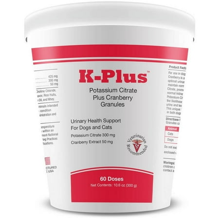 UPC: 0814087005809 | K-Plus Potassium Citrate Plus Cranberry Granules  60 Dose Bucket