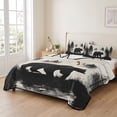 thumbnail image 2 of Twin XL Quilt Set 68''x98'', Black Bear Lightweight Summer Bedspread Coverlet Set with 2 Pillow Shams, Farmhouse Forest Animals Vintage Breathable All Season Quilt Bedding for Dorm/Guest Room, 2 of 9