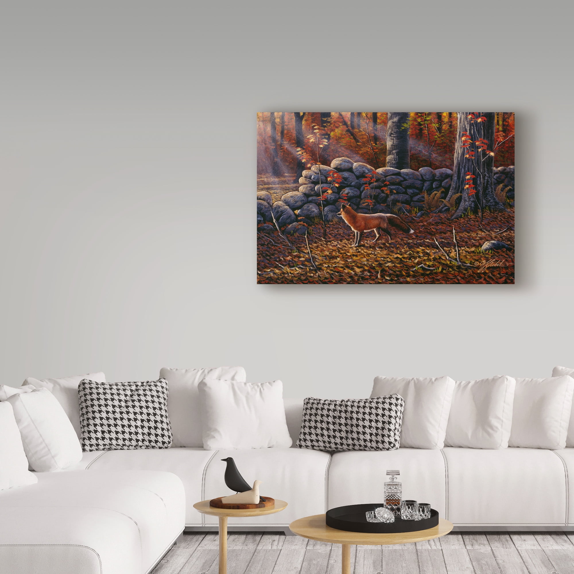 Trademark Fine Art 'Autumn Reds Red Fox' Canvas Art by Wilhelm Goebel