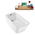 thumbnail image 3 of 59" Streamline N3420BGM Soaking Freestanding Tub and Tray With Internal Drain in Brushed GunMetal, 3 of 8