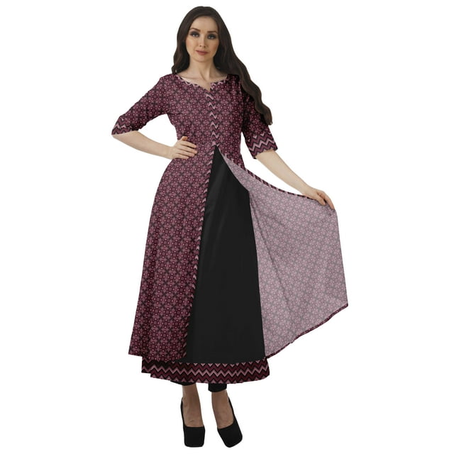 Moomaya Ensemble Kurta de Fête Indienne de Designer Ensemble Ethnique Robe Tunique Pantalon pour Femmes - TP