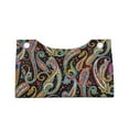 thumbnail image 4 of Lsque Watercolor Romantic Paisley Printed Long Tissue Box Cover Holder, Facial Paper Organizer Dispenser,Triangle with Bottom Belt, PVC Leather Decorative Organizer, 4 of 9