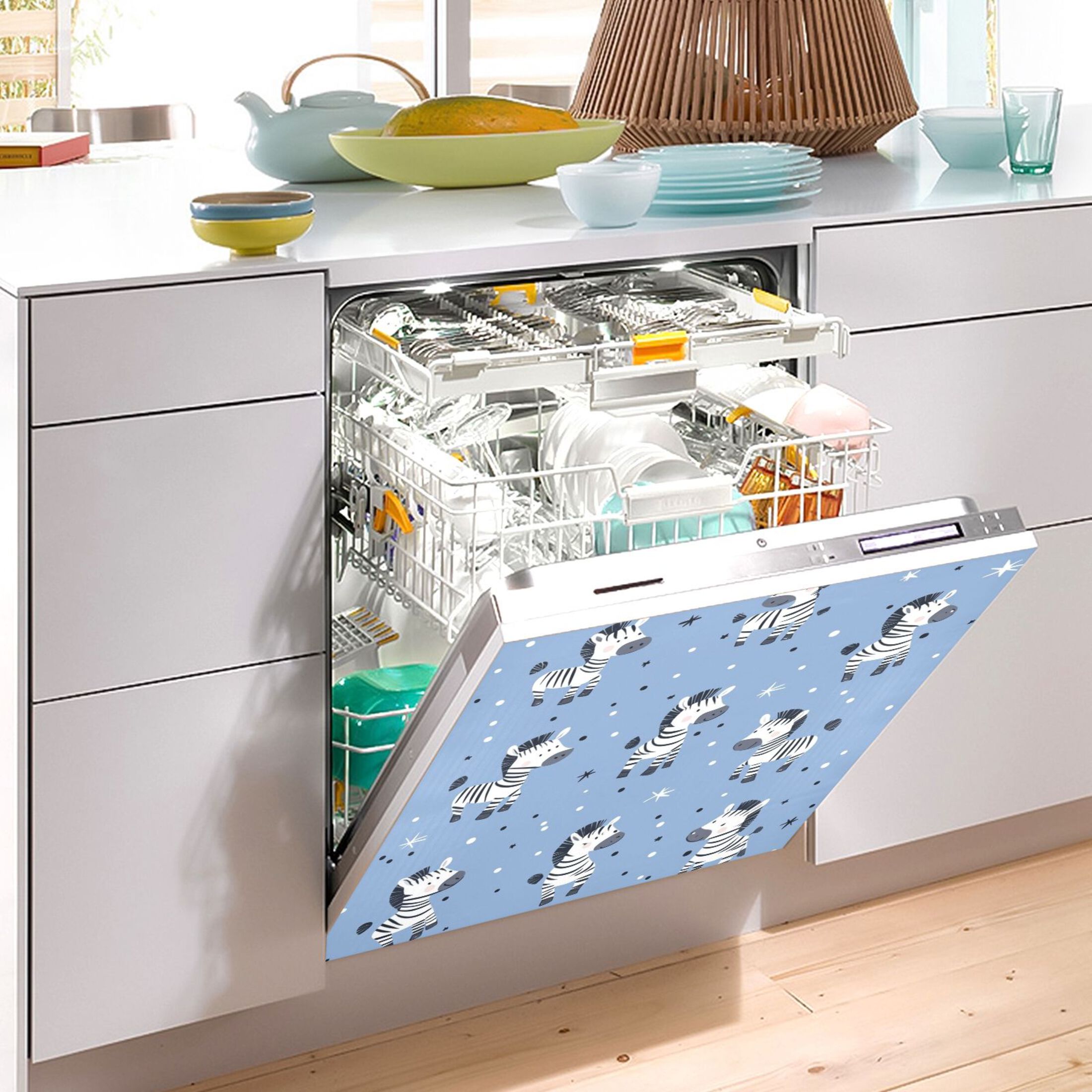 Dishwasher Magnetic Sticker 23x26 Inch Refrigerator Magnetic Sticker Washing Machine Magnetic Sticker Kitchen Panel Magnetic Sticker Home Decor Super Cute Zebra