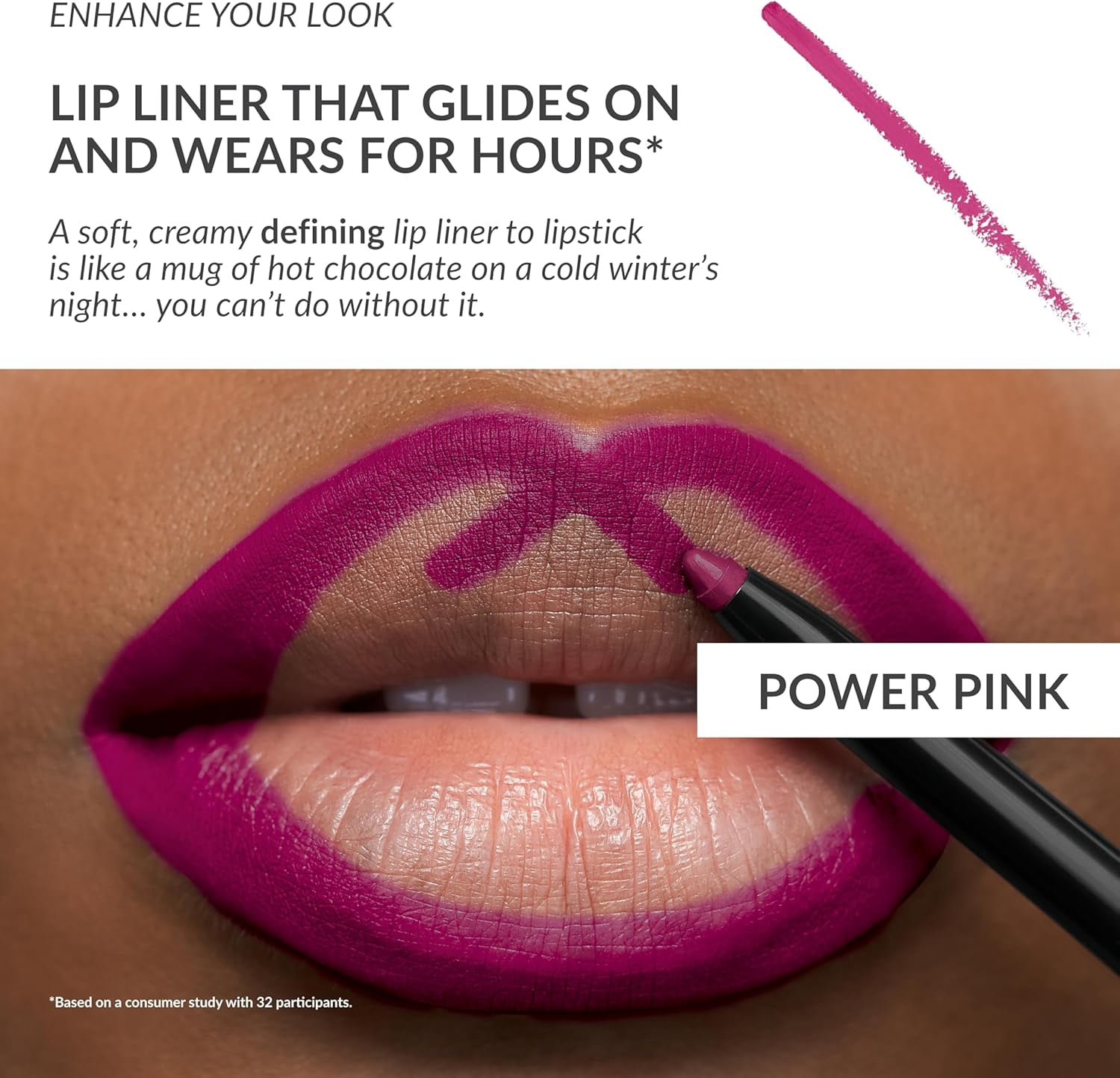 Avon Glimmersticks Retractable Lip Liner / POWER PINK / SET OF 3
