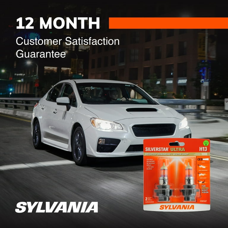 SYLVANIA H13 SilverStar ULTRA Halogen Headlight Bulb, 2 Pack