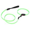 thumbnail image 4 of Collar LED para perros de exterior con correa, recargable por USB, correa para pasear, verde, talla M, 4 of 14