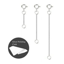 Alexcraft 3PCS Necklace Extender, 14K Gold Plated Chain Extenders for Necklaces, 925 Sterling Silver Anklet Bracelet Extender for Women Jewelry Making (1 2 3 Inch)