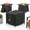 Square: 30"L x 30"W x 25"H, variant on Rectangular Fire Pit Table Cover 52"l X 34"w Waterproof Heavy Duty