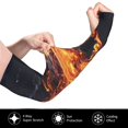 thumbnail image 2 of Fotbe Tennis Ball In Fire1 Mangas para Brazos con Protección Solar UV- Cubrebrazos para Tatuajes – Mangas Deportivas Refrigerantes UPF 50 para Hombre y Mujer, 2 of 7