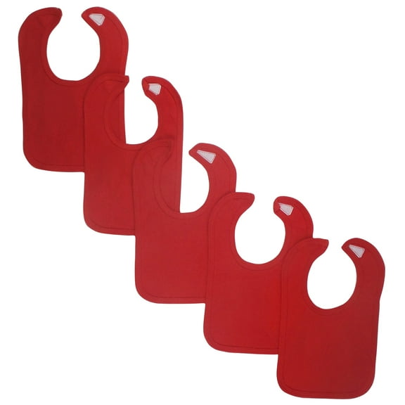 Bambini Red Baby Bibs (Pack of 5)