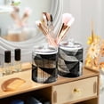 thumbnail image 6 of 2 Pack Qtip Holder Dispenser Modern Geometric Sketch Art Clear Plastic Storage Apothecary Jars for Cotton Swabs Balls Pads Floss, 6 of 7