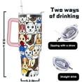 thumbnail image 4 of 40 oz Dog Stainless Steel Tumbler with Handle Straw & Lid Dog Lover Cute Dog Tumbler Cup Travel Coffee Mug Dog Gifts for Women Girl, 4 of 4