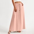thumbnail image 7 of lmcalzta Boho Pants Women Wide Leg High Waisted Summer Casual Vacation Flowy Trousers with Pockets, 7 of 7