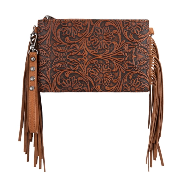 Montana West Western Purse for Women Stylish Crossbody Bag Versatile Wristlet Clutch Purse, Brown