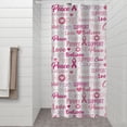 thumbnail image 2 of Pink Breast Cancer and Love Shower Curtain 36"x72" ,Bathroom Decorative Shower Curtains Set with 12 Hooks,Modern Waterproof Washable Shower Curtain, 2 of 6