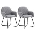 thumbnail image 2 of vidaXL Dining Chairs Accent Arm Chair with Metal Legs for Living Room Fabric, 2 of 138