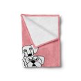 thumbnail image 2 of Dog Soft Flannel Fleece Throw Blanket, Hand Drawn Clutter of Dogs on a Soft Toned Background Funny Animals, Cozy Plush for Indoor and Outdoor Use, 60" x 80", Pale Pink Charcoal Grey, by Ambesonne, 2 of 5