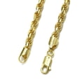 thumbnail image 4 of Mens Gold Chain - Solid Rope Chain - Silver / 10K / 14K, 4 of 7