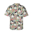 thumbnail image 4 of Cavalier King Charles Spaniel Dogs Lovers Flower Floral Men'S 3d Print Casual Button Down Shirts, Novelty Hawaiian Short Sleeves S, 4 of 7
