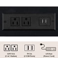 thumbnail image 4 of LELELINKY 2pc 3-Tier Narrow Side Table with Charging Station, Wood Nightstand with USB Ports for Small Spaces, Black, 4 of 7