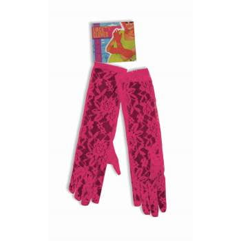

NEON LACE GLOVES-PINK
