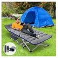 thumbnail image 5 of Foldable Camping Cots for Adults, Double Layer 1200D 500lb Loading Cot for Sleeping, Heavy Duty Guest Bed with Mattress Carrying Bag (1, Plus Size- Grey), 5 of 6