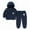 Navy, variant on Coerni Toddler Fall Winter Outfits Set Long Sleeved Hooded + Sweatpants Boys Girls Athletic Sweatsuits Pullover Clothes