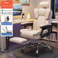 thumbnail image 1 of Ergonomic Office Chair Adjustable Desk Chair Swivel Task Chair with Lumbar Support Movable Computer Desk with Footrest Headrest My Lux Decor Round, 1 of 9