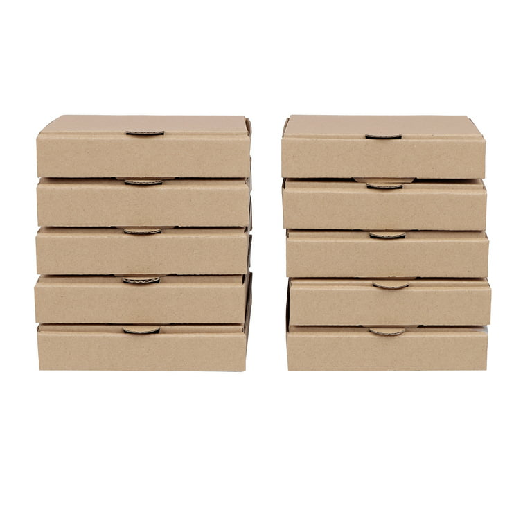Spec101 Kraft Mini Pizza Boxes, 5 Inch for Cookies, Party Favor, Craft-  Food Safe Miniature Cardboard Box 10-Pack
