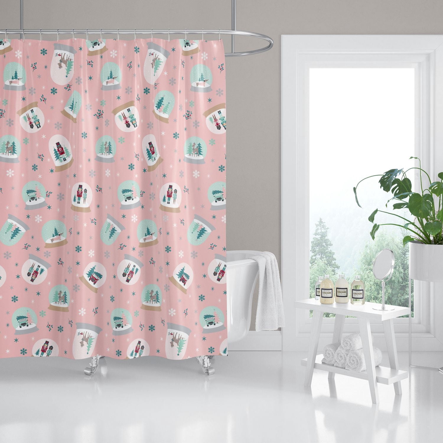 Snowglobe PEVA Shower Curtain
