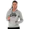 thumbnail image 3 of Cat Lady Officially Certified Funny Women Plus Size Graphic Pullover Hoodie Brisco Brands 5X, 3 of 3