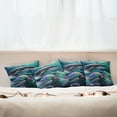 thumbnail image 7 of Ambesonne Nautical Throw Pillow Cover 4 Pack, Trippy Turtle with a Whale, 20", Teal Multicolor, 7 of 7