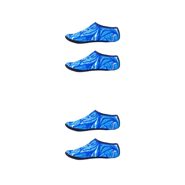 Soidarity 2 uds zapatos de deporte acuático Unisex de secado rápido zapatillas de deporte descalzas portátiles calcetín de buceo zapatos Camuflaje Azul L (38-39) 2piezas