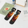 thumbnail image 5 of Salouo Moonlit Hairless Cat Monk Pattern Unisex Middle Tube Socks,Middle-Finger Knee High Socks Over The Calf Tube Stocking Crew Stockings for Women and Men Tube Socks, 5 of 8
