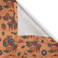 thumbnail image 4 of Ambesonne Animal Valance Pack of 2, Ethnic Motif Squirrel Floral, 54"X12", Dark Peach Multicolor, 4 of 5